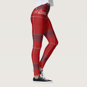 Warm Wishes Tartan Red ID589 Leggings