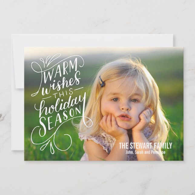 Warm Wishes This Holiday Season Hand Lettered (Front)