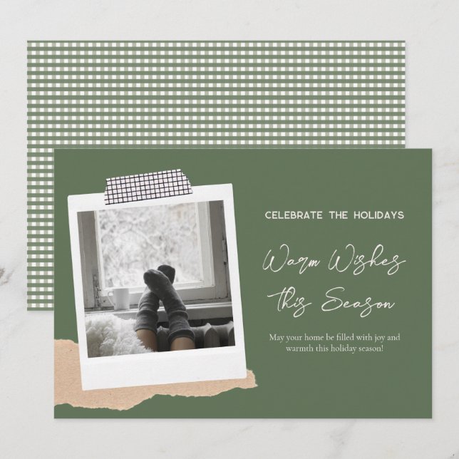 Warm Wishes This Season Holiday Card (Front/Back)