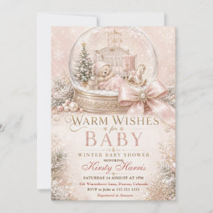 Warm Wishes Winter Baby Shower Invitation