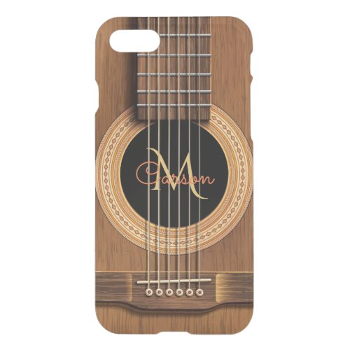 Warm Wood Acoustic Guitar iPhone SE87 Case