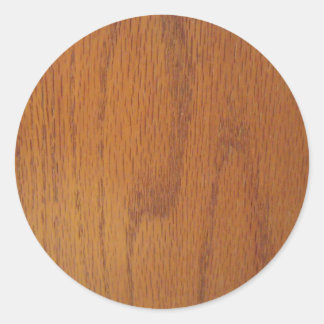Warm Wood Grain Texture Classic Round Sticker