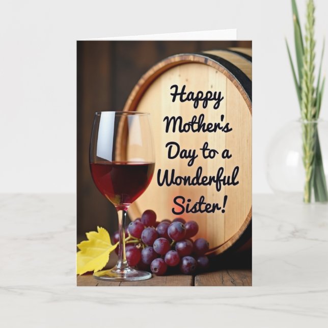 Warm Wooden Mothers Day Card (Front)