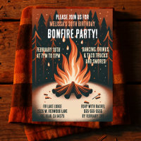 Warm Woodland Bonfire Party