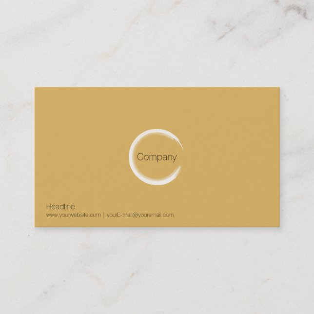 Warm Yellow Business Card (Front)
