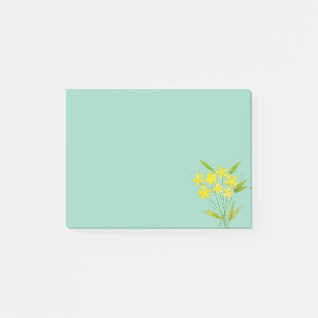 Warm yellow flower bouquet aesthetic Notes (Front)