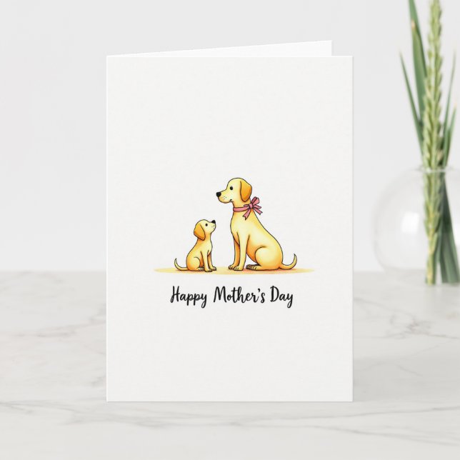 Warm Yellow Mothers Day Card (Front)