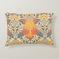 Warm Yellow, Orange & Blue Floral