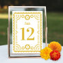 Warm Yellow Papel Picado Wedding Table Number