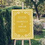 Warm Yellow Papel Picado Wedding Welcome Sign