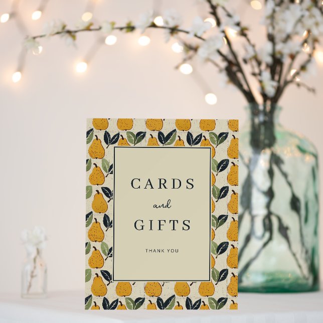 Warm Yellow Pear Illustration Foam Board (In Situ (Wedding))