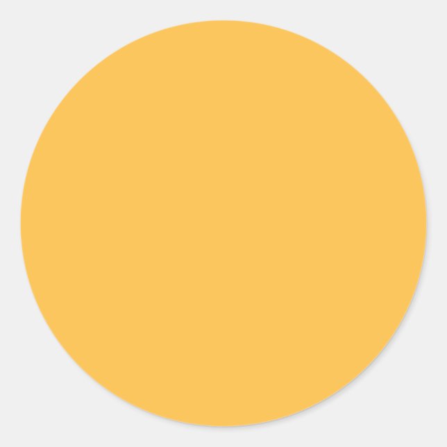 Warm Yellow Solid Color  Classic Round Sticker (Front)