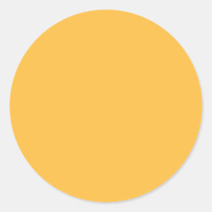 Warm Yellow Solid Color  Classic Round Sticker