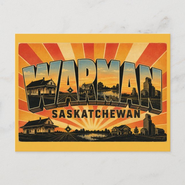 Warman Saskatchewan Fastest-Growing City Postcard (Front)