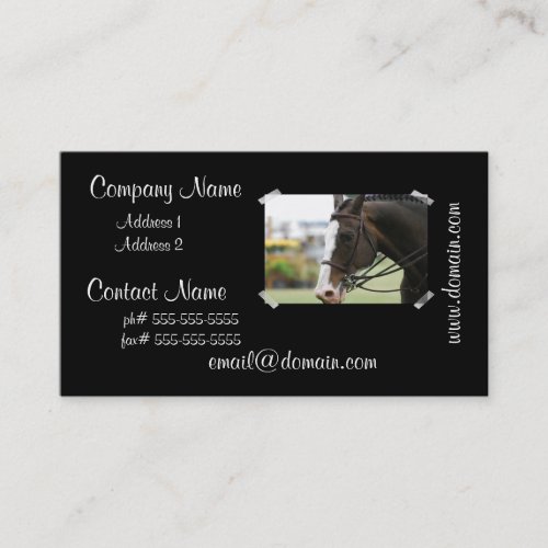 Warmblood Horse Business Card