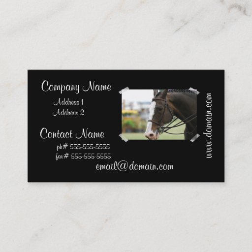 Customizable Warmblood Horse Business Card