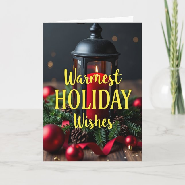 Warmest Christmas Wishes Card (Front)