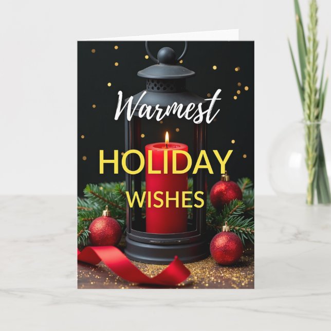 Warmest Holiday Wishes Card (Front)