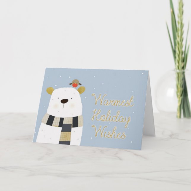 Warmest Holiday Wishes Card (Front)