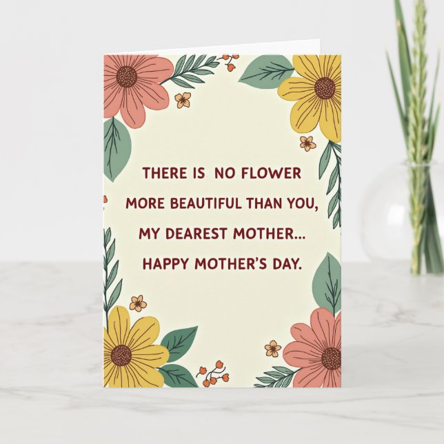Warmest Mothers Day Blossom Card (Front)