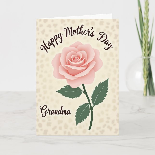 Warmest Mothers Day Rose Card (Front)