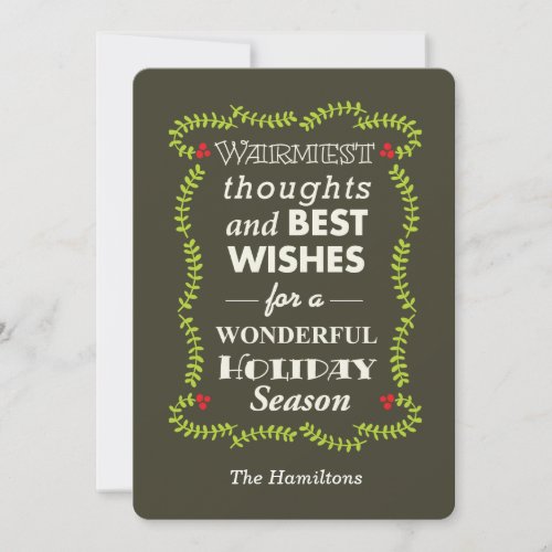 Warmest thoughts  best wishes card