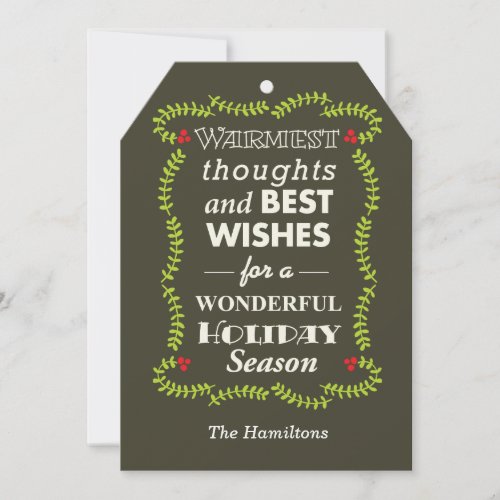 Warmest thoughts  best wishes card