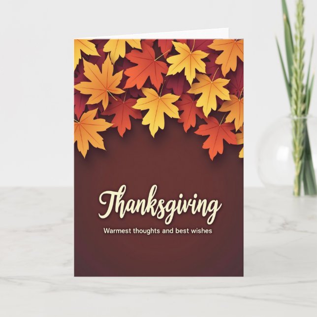 Warmest Thoughts Fall Foliage Card (Front)