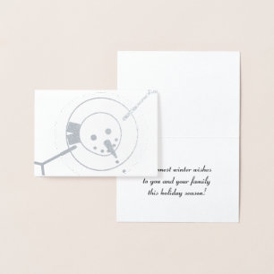 Warmest Winter Wishes Snowman Greeting Card