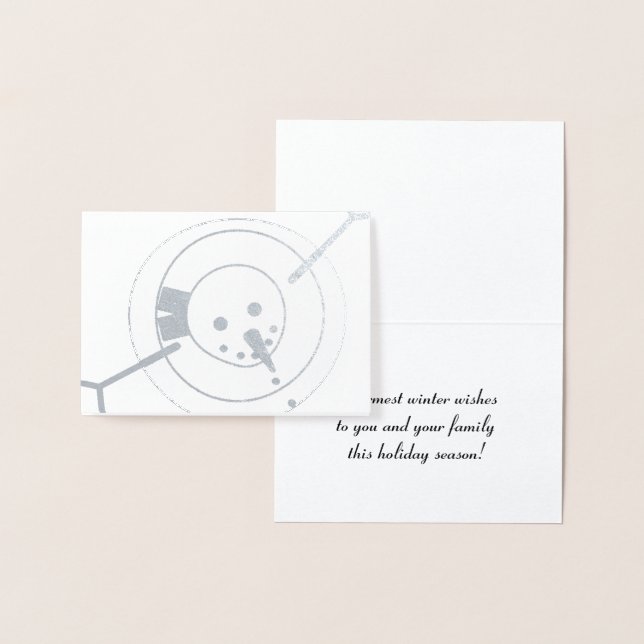 Warmest Winter Wishes Snowman Greeting Card (Display)