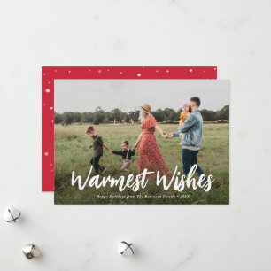 warmest wishes christmas holiday card