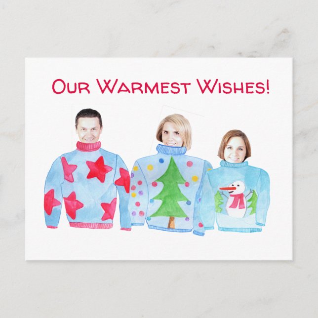 Warmest Wishes customizable photo card (Front)