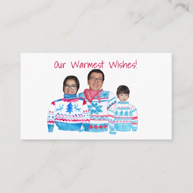 Warmest Wishes customizable photo card (Front)