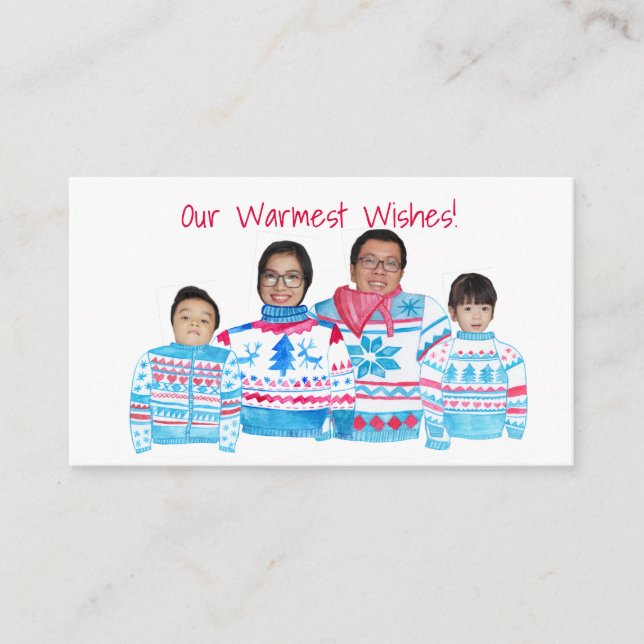 Warmest Wishes customizable photo card (Front)