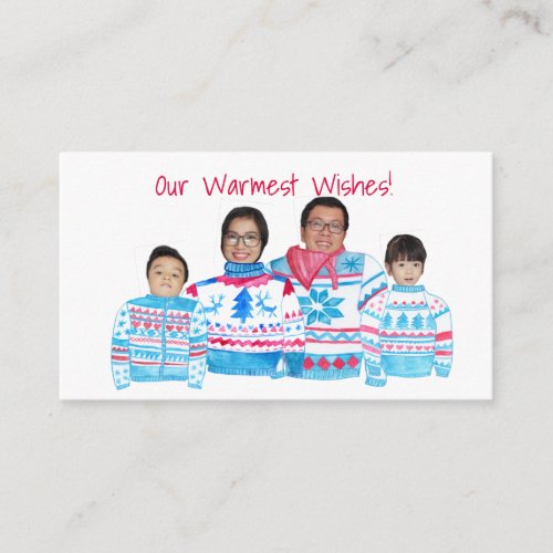 Warmest Wishes customizable photo card