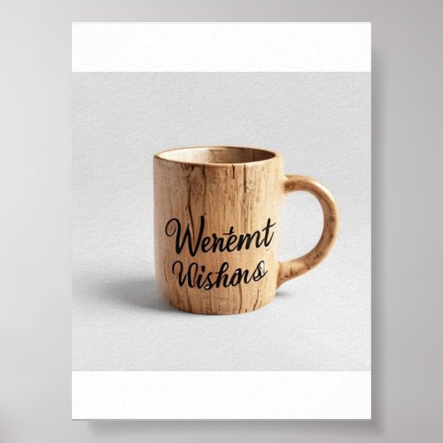 Warmest Wishes: Handmade Wooden Workshop Mug Poster