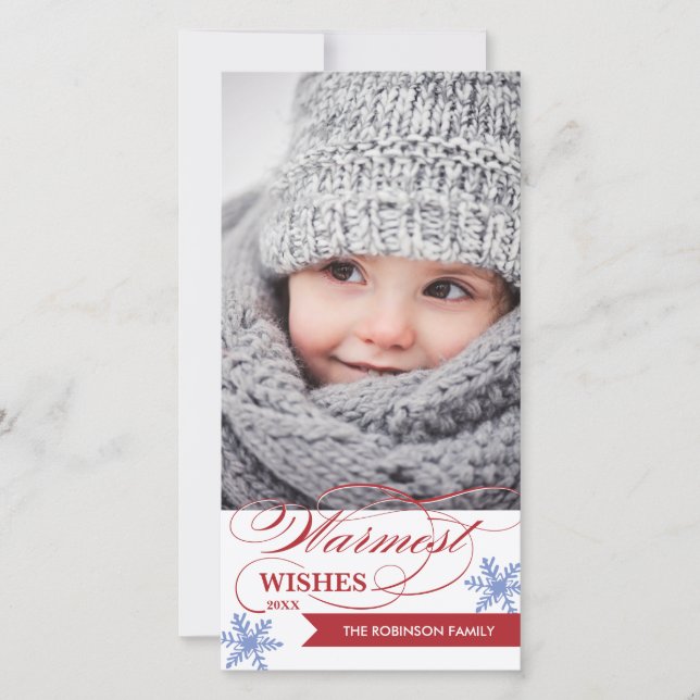 Warmest Wishes Holiday Photocard (Front)