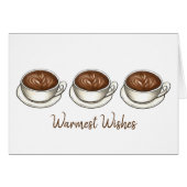 Warmest Wishes Hot Coffee Cup Latte Holiday (Front Horizontal)
