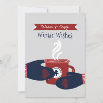 Warmest Wishes Hygge Coffee Christmas Holiday Card