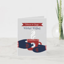Warmest Wishes Hygge Coffee Christmas Holiday Card
