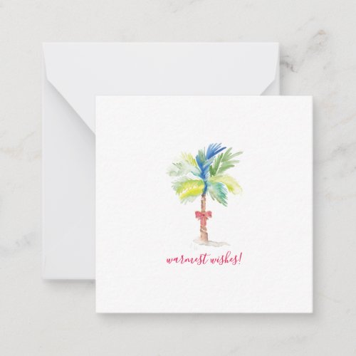 Warmest Wishes Mini Christmas Palm Tree Note Card