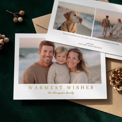 Warmest Wishes Modern Holiday Photo