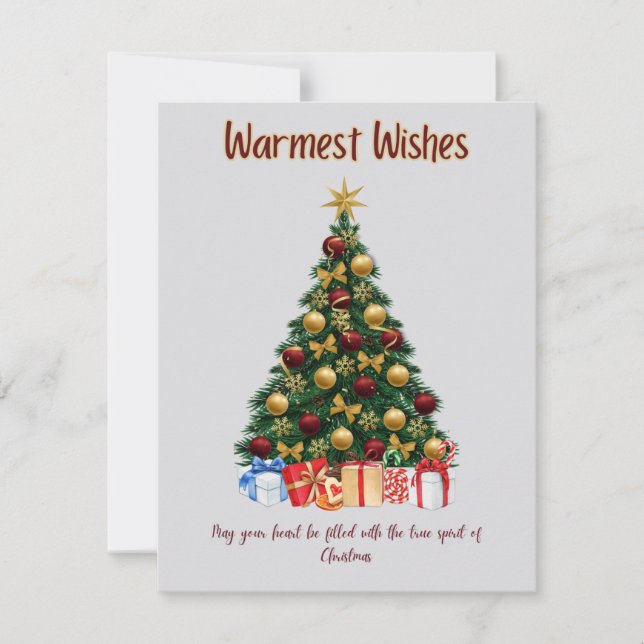 Warmest Wishes this Christmas Season Holiday Card (Front)