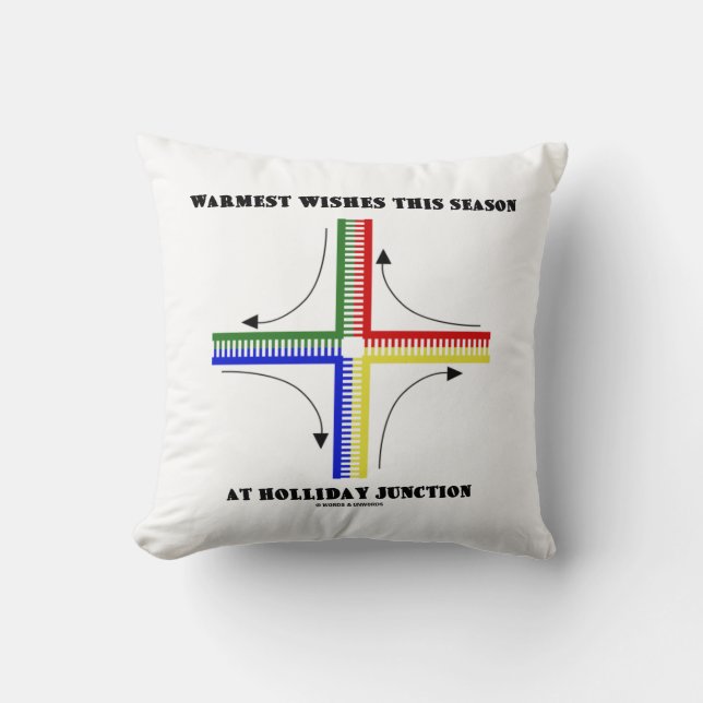 Warmest Wishes This Season At Holliday Junction Throw Pillow (Front)