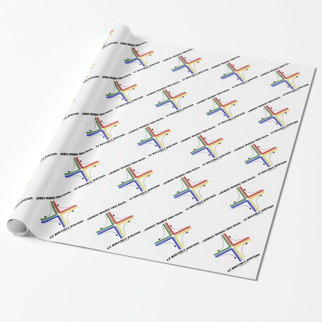 Warmest Wishes This Season At Holliday Junction Wrapping Paper (Unrolled)