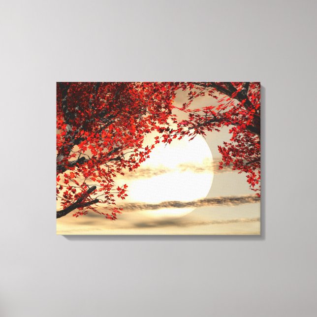 Warming and Peaceful Trees  Wrapped Canvas Print (Front)