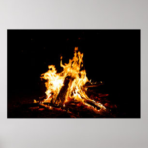 Warming bonfire for comforable Adventure Feeling Poster