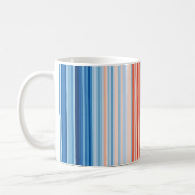 Warming Stripes 1901-2020 -- Mexico Coffee Mug (Left)