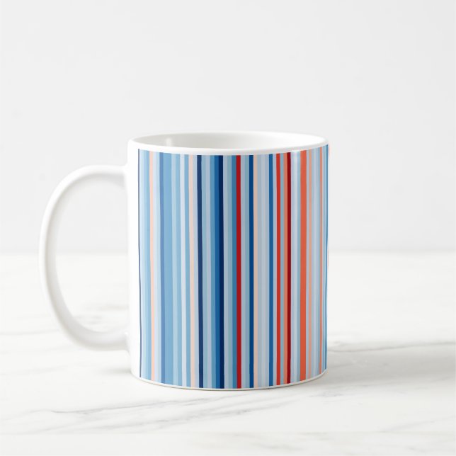Warming Stripes 1901-2020 -- United States Coffee Mug (Left)