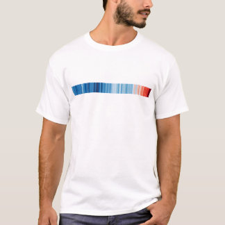 Warming stripes, climate change graphic. Men. T-Shirt